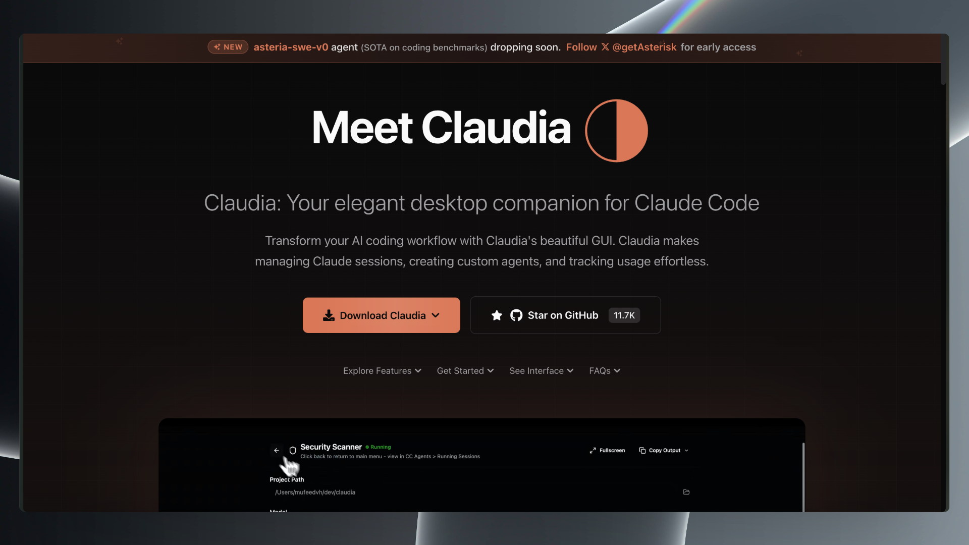 Claudia screenshot